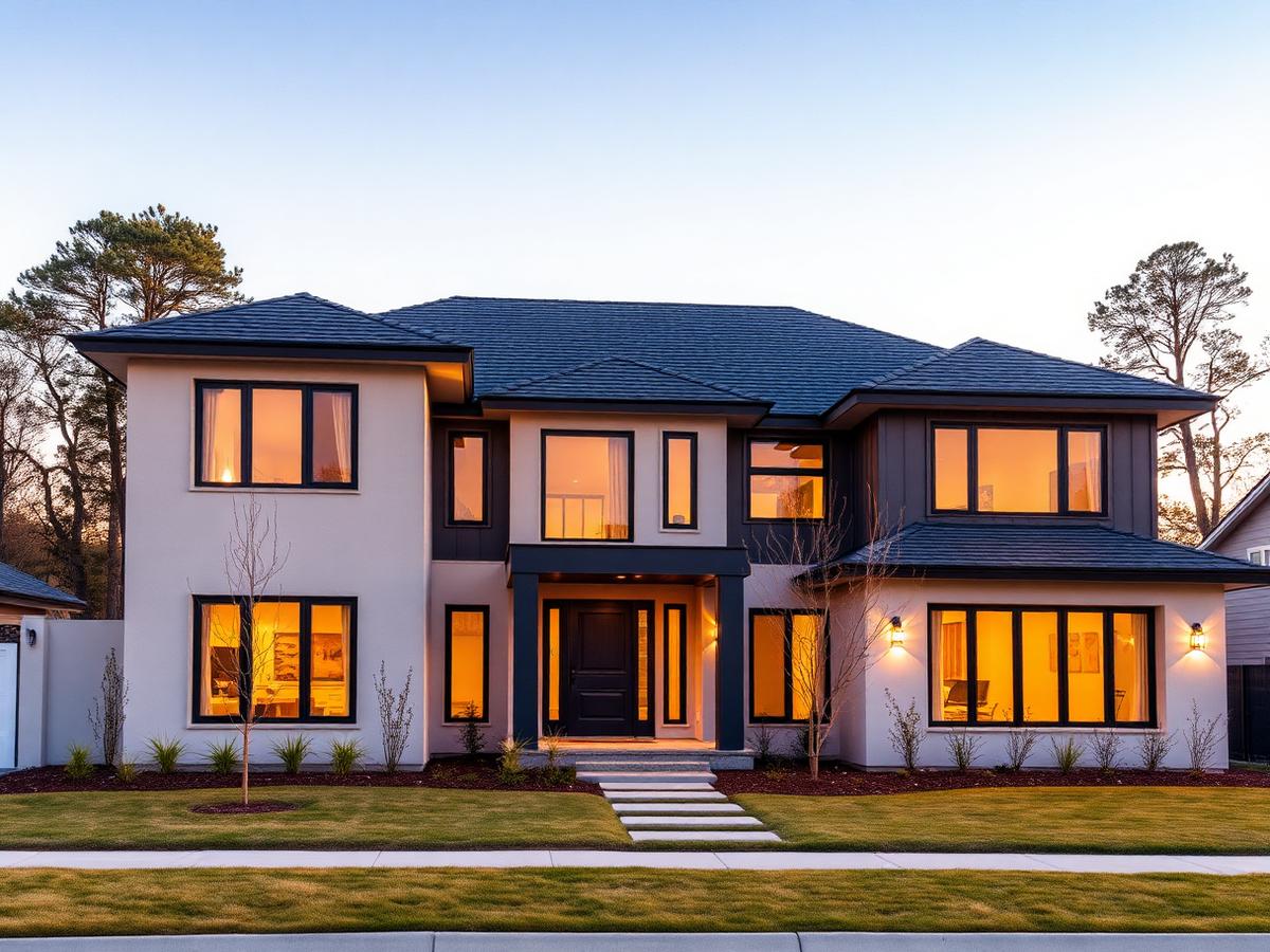 A finished modern home